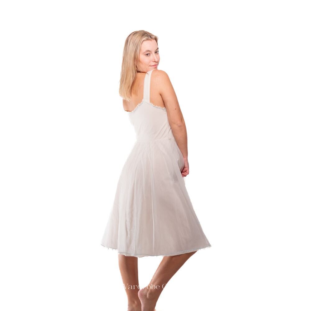 Vintage 50's Sheer White Nylon Gown Dress - Picture 11 of 13